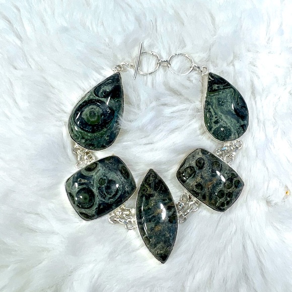 Star Galaxy 925 Gemstone Large Necklace Bracelet & Earrings Set - Picture 5 of 12